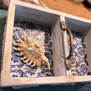 Rustic Wood Farmhouse Primitive Tray 12 x 8 Hand-crafted Baroque Decoupage